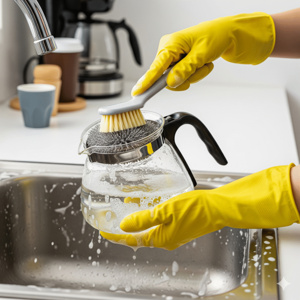 how to clean a coffee pot