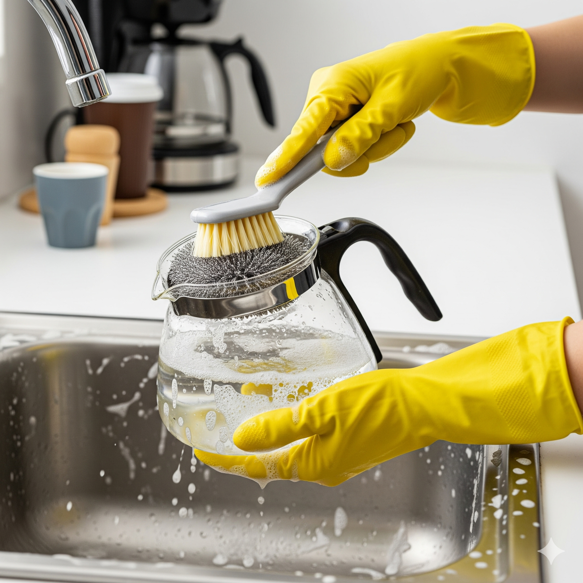 how to clean a coffee pot
